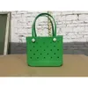 Designer feminino Eva Bogg Bag Sacos de praia Hole Tote de luxo grande compra de moda Moda Cesta de plástico Lady Storage Lavagem de silicone de praia pântano p 3882