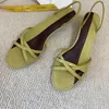 Freizeitschuhe 2024 Sommer Kalb Leder sexy Riemchen Kätzchen Absatz Sandalen