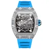 Fashion Full Diamond Nuovo orologio Onola completamente automatico Orologio meccanico in silicone da uomo impermeabile