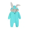 One-pièces Nouveau nouveauté lapin Bunny Pâques Costume bébé filles garçons Romper Cabanage Body Bodys pour nouveau-né 324M