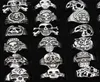 Senhua Ganze Lose 25pcs gemischte kühle Boy Herren Schmuck Biker Gothic Style Antike Silber -Skelett -Schädelringe für Halloween -Geschenk 52538665367