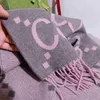 Designer de lenço de lã clássico xales compridos