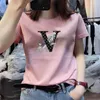 Designer.Suitable for Naier Fuxiang Womens Clothing Co branded 2024 Summer Pure Cotton Round Neck T-shirt Womens Short sleeved Top