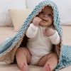 Filtar Svadlande baby filt varm fleece spädbarn quilt sängkläder swaddle wrap nyfödd mjuk barnvagn sömn täckning bekväm tvättbar tjock filt