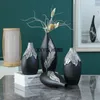 Vasen moderne Innenker -Keramik -Vase -Dekoration Home Silber Hochzeitspflanze Blumenboden Vaso Dekorativo Cachepot für Blumen
