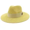 Chapeaux à bord large chapeau seau de seau d'été pour femmes chapeau solaire Sun Beach Hat Unisexe Panama classique polyvalent