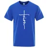 T-shirts masculins 2023 Coton Retro Faith Imprimez d'été T-shirt pour hommes femmes mode manches courtes de haute qualité