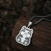 Colliers pendants Todorova Chubby Cheek Hamster Collier en acier inoxydable Bijoux animal mignon pour femmes Men Girth