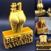 Golden Win Cup Statuette Award Статуя задницы сиськи золотой орнамент трофей Смешная творческая смола дома подарки 240425