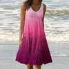 Casual jurken mode zomer 2024 voor vrouwen strand mouwloze resort slijtage vakantie sun vestido mujer elegante elegante