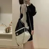 Designer läder handväska kanalies svart vit dragsko medelålder ryggsäck jennie kedja oxford vattentät tyg ryggsäck