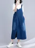 Lässige Kleider 2024 Sommer Koreanische Modin Overall Denim Kleid Vestidos Robe Elbise Lose Plus Size