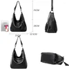 Hobo Zency Fashion Pildel Femme Sac à bandoulière en cuir authentique Hobos de shopping quotidien Classic grand sac à main