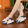 Chunky Women 2024 Spring Flat Platform Lace-up Casual Round Toe Sneakers Ladies Board Shoes Trainers