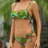 Swimwear femminile 2024 Woman Bikini Set da bagno Sexy Swimming Boach Summer Beach a due pezzi Push Up Back Bass Bass Waist Bareding costoni