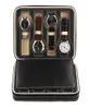 Czarny faux skórzany zegarek do przechowywania obserwowany skrzynka obserwowana 248 siatki Taca zapinana na zapinane zegarek podróżne obudowa 2205095110331