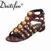 Casual Shoes Women Hitets Sandals 2024 Summer Flat Bottom Big Rievts Party Dress for 43