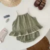 Kleidungssets Sommer Baby Kleidung Set Säuglingsmädchen Camisole und Bloomer 2 PCs Mädchen Kleidung Set H240425