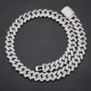 Meilleur prix 16 mm chaîne de baguette D-VVS Moisanite Diamond 925 Sterling Silver Hip Hop Cuban Chain pour l'homme