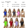 Frauen Badebekleidung Frauen sexy Hoch geschnittene Body-Oil Glossy Tanga-Lotard einteiliger Badeanzug ärmelloses dehnbarer Strumpfhose Badeanzug Badeanzug