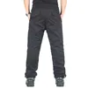 Pantalon pour hommes épais toison pantalon cargo masculin coton militaire tactique pantalon décontracté double couche plus en velours thermique chaud thermique d240425