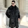 Men's Jackets Thick Warm Coat Autumn And Winter Imitation Fur Mink Long Plus Size Thermal With Cotton