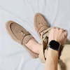 Casual schoenen unisex koe suede echt lederen merk hoogwaardige dames comfortabele walk loafers mannen flats schoenen 2024 big size 45