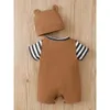 Rompers NOUVEAU-NOURN BEBY BOY CHARGE BORD BOOS MIGNES BORS RAIPER CARRES COURRES BOBORDS IMPRESSION 2PC