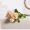 Kwiaty dekoracyjne sztuczne plastikowe róży kwiat symulacja wyposażenie domu dekoracja weselna sztuczne artykuły różowe wystrój imprezowy