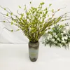 Fleurs décoratives du bureau de bureau décoration Eucalyt artificielle tige verte simulée en plastique bricolage de soie faux ficus brindille