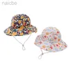 Caps Hats New Summer Panama Childrens Breathable Fisherman Cap Baby Sun Hat Boys Girls Bucket Hat Toddler Kids Beach Sun Cap d240425