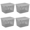 Mainstays Extra Large Decorative Plastic Storage Basket Wlid Gray 240424