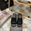 glissière miui chenel sandals chloooe perles pantoufles pour femmes talon plat à talons ouverts