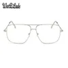 Warblade Vintage Gold Metal Frame Eyeglass Mens Sun Glasses Retro Square Optical Lens Eyewear Nerd Gary Glasshes 240424