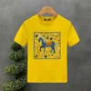 Herr t-shirts söt häststil lyx varumärke bomullsbrev par ts sommar hajuku män/kvinnor kort slve t-shirt asiatisk storlek S-7XL T240425