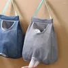 保管バッグプラスチック壁用のゴミ袋箱ぶら下がっているポケット洗えるメッシュホルダーキッチンアクセサリー