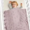 Coperte fasciatura di coperte per bambini in cotone 100*80 cm a maglia magnificata a doppio utilizzo a doppio utilizzo della scuola materna involuta grottata.