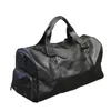 Fashion Leather Mens Travel Duffel Bag Dry Wet Separation Business Handväska stor kapacitet Bagage Trend Male Gym 240419