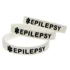 Очарование браслетов 1 ПК Эпилепсия Силиконовая браслета Женщины и мужчины резиновый вдохновляющий браслет для взрослого размера