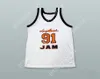 Custom qualsiasi nome Nome Mens Youth/Kids Dennis Rodman 91 Long Beach Jam White Basketball Jersey Top Top S-6XL Cucite S-6XL