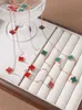 2024 Classic Four Leaf Clover kettingen Hangers Nieuwe herfst en winter Koreaans roségoud dubbelzijdige klavertrui ketting Lange ketting veelzijdige damesaccessoire