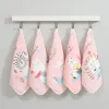 Produkt Elinfant 5pcs Baby Facetowel Śliczna kreskówka bawełna super miękki ręcznik dla dzieci małe kwadratowe chusteczki 30*30 cm