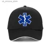 Ball Caps Life Star Print Hat EMT Care Emergency Medical Baseball Hat Supports Those Emergency Medical Professional Hats Q240425