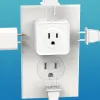 Adaptors 5 Way Multi Plug Outlet Extender, Wall Outlet Expander, Small Electrical Outlet Splitter for Travel, Home, Office, Dorm