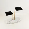 Bijoux Sachets en marbre base en or de support de support Watch stand discus