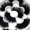 False Eyelashes Korean 5 pairs of 25mm mink eyelashes personal natural fluffy false eyelashes dense extension mink eyelashes wholesale makeup tools Q240425