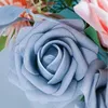 Decoratieve bloemen kunstmatige set roze blauwe nep rozen diy bruiloft boeketten centerpieces arrangementen voor woningdecoratie