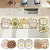 Carpets Anti-Slip Kitchen Ferter Mats Cartoon Bath Bath Foot Mat absorbant Salle de bain Entrance Paillit Soft Kitchen Tapis décor Alfombra