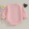 One-Pieces Baby Sweatshirt Strampler Neugeborene Kind Mädchen Baumwolle übergroß