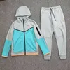 hoodies mode hooded sportkläder full zip jackets byxa tracksuit set sportbyxor herr designer jackor rymd bomull man avslappnad joggar tröjor